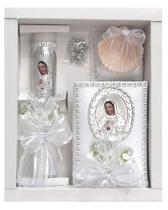 Conjunto de Velas de Batismo SWEA Pea & Lilli - Virgem Maria com Casca