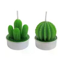 Conjunto de Velas Decoração Cacto 4x4Cm com 4 Peças