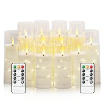 Conjunto de velas LED sem chama Sasigeiaa, controle remoto, 12 unidades, 6-18 cm