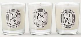 Conjunto de velas perfumadas Diptyque Baies Roses & Figuier 70g x3