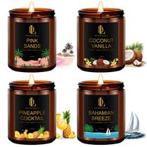 Conjunto de velas perfumadas DL DREAMY DEWLA, pacote com 4 velas de soja de 800 ml