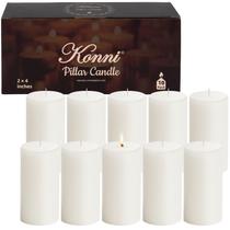 Conjunto de velas Pillar KONNI White de 10, 5x10cm, sem perfume, 400g Conjunto de velas Pillar KONNI White de 10, 5x10cm, sem perfume, 400g