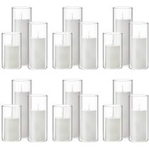 Conjunto de velas Shihanee, 36 peças de velas de pilar com vasos de vidro Conjunto de velas Shihanee, 36 peças de velas de pilar com vasos de vidro