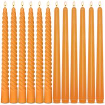 Conjunto de velas Sihuida, pacote com 6 velas cônicas laranja de 10 polegadas