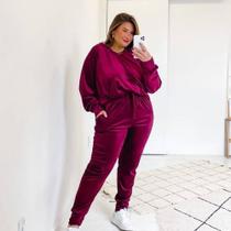 Conjunto de veludo plus sizi Conjunto de veludo plus sizi