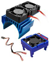 Conjunto de ventilador duplo ESC e motor para veículos Traxxas