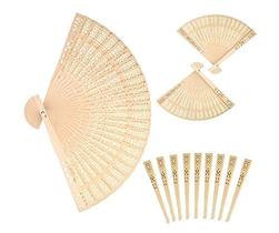 Conjunto de ventiladores de sândalo FORSUN Baby Shower Wedding Favors 50 unidades Conjunto de ventiladores de sândalo FORSUN Baby Shower Wedding Favors 50 unidades