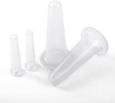 Conjunto de ventosas de massagem BWESOO, silicone transparente, 4 unidades