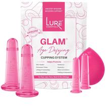 Conjunto de ventosas faciais Lure Essentials Glam Pink com pincel e livro Conjunto de ventosas faciais Lure Essentials Glam Pink com pincel e livro