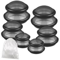 Conjunto de ventosas TreLaco, 6 peças de silicone para massagem terapêutica Conjunto de ventosas TreLaco, 6 peças de silicone para massagem terapêutica