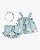 Conjunto de Verão 3 Peças Carter's - Flores - Menina - Roupas de Bebê