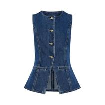 Conjunto De Verão Casual Feminino Sem Mangas Com Decote Redondo Em Cor Sólida, Moda Y2K