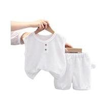 Conjunto De Verão Coreano Para Crianças, Colete Sem Mangas, Shorts, Conjunto Para Meninas, Meninos,
