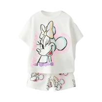 Conjunto De Verão Disney Para Meninos E Meninas, Camiseta De Manga Curta, Shorts Soltos, Conjunto