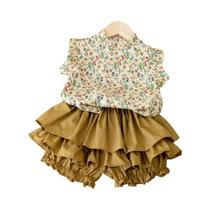 Conjunto De Verão Fashion Para Meninas, Vestido E Saia Em Dois Peças, Novo Conjunto Infantil 2024 Conjunto De Verão Fashion Para Meninas, Vestido E Saia Em Dois Peças, Novo Conjunto Infantil 2024