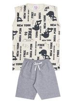 Conjunto de Verão Infantil Masculino Regata e Shorts New York - KK Kids