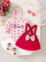 Conjunto De Verão Para Bebê: Camiseta De Cor Sólida Com Laço E Calças Flare, Conjunto De Três Peças