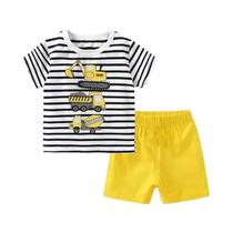 Conjunto De Verão Para Crianças Com Estampa De Desenhos Animados Em Algodão 2 Peças Camisetas Sem Conjunto De Verão Para Crianças Com Estampa De Desenhos Animados Em Algodão 2 Peças Camisetas Sem