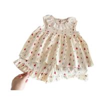 Conjunto De Verão Para Menina Com Estampa Floral, Top Sem Mangas E Calças, 2 Peças Conjunto De Verão Para Menina Com Estampa Floral, Top Sem Mangas E Calças, 2 Peças
