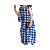 Conjunto De Verão Para Meninas Com Estampa Xadrez, Top Sem Mangas E Calça Solta, 2 Peças, 2-7 Anos, Conjunto De Verão Para Meninas Com Estampa Xadrez, Top Sem Mangas E Calça Solta, 2 Peças, 2-7 Anos,