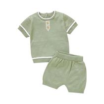 Conjunto De Verão Para Meninos Recém-Nascidos Em Algodão 2PCS Camisetas De Manga Curta E Calças Conjunto De Verão Para Meninos Recém-Nascidos Em Algodão 2PCS Camisetas De Manga Curta E Calças