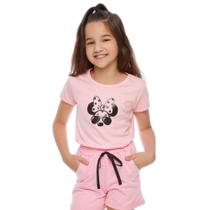 Conjunto de verão Rosa BB Minnie infantil/juvenil Conjunto de verão Rosa BB Minnie infantil/juvenil