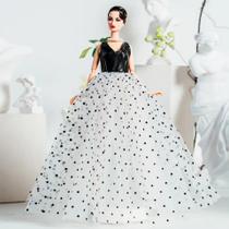 Conjunto De Vestido De Renda Preta Para 30cm Blyth Anime Bjd Boneca Roupas Acessórios Moda Europeia