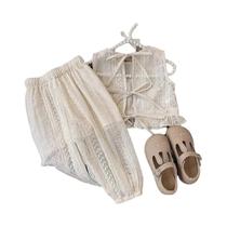 Conjunto De Vestido De Verão Estilo Princesa Para Meninas Moda Infantil Roupa De Praia Conjunto