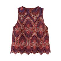 Conjunto De Vestido De Verão Feminino Com Saia Midi De Cintura Alta E Topo Com Bordado Oco