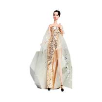 Conjunto De Vestido Dourado De Renda Preta Para Boneca Bjd De 30cm, Acessórios De Roupas, Moda