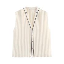 Conjunto De Vestido Midi Plissado Com Camisa De Estilo Acadêmico BSAY Outono 2025 Com Bordas Em Conjunto De Vestido Midi Plissado Com Camisa De Estilo Acadêmico BSAY Outono 2025 Com Bordas Em
