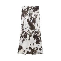 Conjunto De Vestido RARA Primavera 2025: Camisa De Cetim Com Estampa Animal E Saia De Cintura Alta Conjunto De Vestido RARA Primavera 2025: Camisa De Cetim Com Estampa Animal E Saia De Cintura Alta