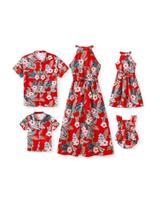 Conjunto de vestidos havaianos combinando com a família PATPAT Tropical Print