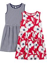 Conjunto de vestidos Simple Joys by Carter's Girls 4T de manga curta x2 Conjunto de vestidos Simple Joys by Carter's Girls 4T de manga curta x2