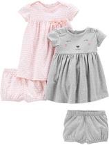Conjunto de vestidos Simple Joys by Carter's Girls de 3 a 6 meses (pacote com 2) Conjunto de vestidos Simple Joys by Carter's Girls de 3 a 6 meses (pacote com 2)