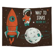 Conjunto de vetores Way To Stars para tapeçaria de parede, microtecido de 150x100cm Conjunto de vetores Way To Stars para tapeçaria de parede, microtecido de 150x100cm