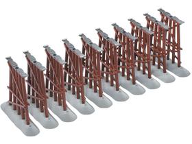 Conjunto de Viadutos para Trem Modelo Lionel FasTrack 10 Peças Escala O Conjunto de Viadutos para Trem Modelo Lionel FasTrack 10 Peças Escala O