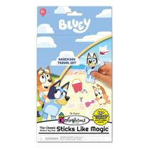 Conjunto de viagem Colorforms, peças reposicionáveis Bluey Show 3+