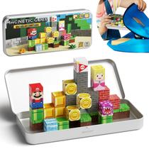 Conjunto de viagem de blocos magnéticos MEIQ 35PCS com lata de armazenamento 3-8Y Conjunto de viagem de blocos magnéticos MEIQ 35PCS com lata de armazenamento 3-8Y