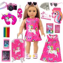 Conjunto de Viagem para Bonecas ZQDOLL American 18 Polegadas - Roupas e Acessórios