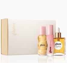 Conjunto de Viaje Gisou Honey Gloss con Perfume para Cabello y Aceite para Labios