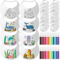 Conjunto de viseiras de espuma Feifeiya para crianças com canetas para colorir Sea Animal Conjunto de viseiras de espuma Feifeiya para crianças com canetas para colorir Sea Animal