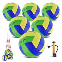 Conjunto de voleibol ELKCIP, pacote com 6 unidades, tamanho 5, macio, impermeável Conjunto de voleibol ELKCIP, pacote com 6 unidades, tamanho 5, macio, impermeável