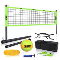 Conjunto de voleibol GSE Games & Sports Expert 2,4 m de rede, bola, bomba Conjunto de voleibol GSE Games & Sports Expert 2,4 m de rede, bola, bomba