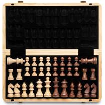 Conjunto de xadrez A&A 15, tabuleiro dobrável magnético de madeira de 3 cm King