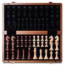 Conjunto de xadrez A&A Magnetic Wooden de 38 cm com 3 cm de altura King Conjunto de xadrez A&A Magnetic Wooden de 38 cm com 3 cm de altura King