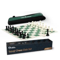 Conjunto de xadrez Chess Armory Large 20 Tournament com bolsa e tabuleiro Conjunto de xadrez Chess Armory Large 20 Tournament com bolsa e tabuleiro