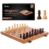 Conjunto de xadrez Chess Armory Magnetic Premium Wooden Beech Wood Conjunto de xadrez Chess Armory Magnetic Premium Wooden Beech Wood