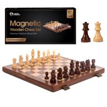 Conjunto de xadrez Chess Armory Magnetic Premium Wooden Walnut Wood