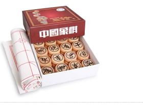 Conjunto de xadrez chinês Elloapic Beechwood Xiangqi com caixa 35x40cm